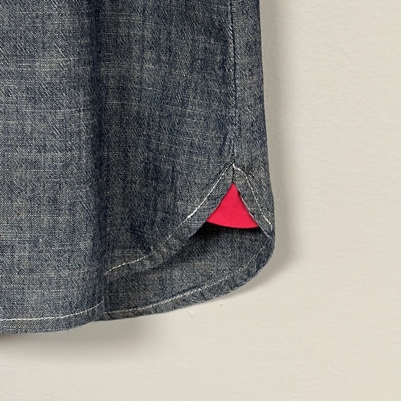 Crewcuts denim-look pullover, button blouse, Size 14, 100% cotton, teen - Picture 6 of 7